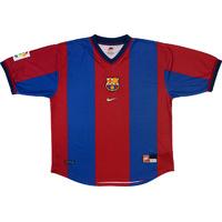 1998-00 Barcelona Home Shirt (Very Good) XL