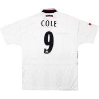 1997-99 Manchester United Away Shirt Cole #9 (Excellent) XL