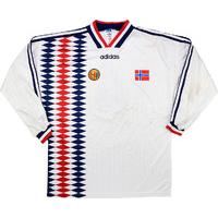 1995 Norway Match Worn Away L/S Shirt #4 (Berg) v Holland