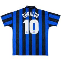 1997 98 inter milan home shirt ronaldo 10 excellent xl