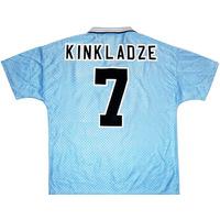 1995 97 manchester city home shirt kinkladze 7 very good xxl