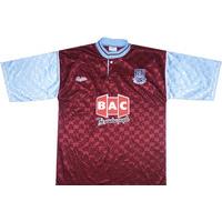 1990-91 West Ham Home Shirt L