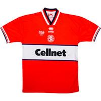 1998 Middlesbrough \'Coca-Cola Cup Finalist\' Home Shirt XL.Boys