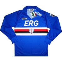 1991-92 Sampdoria L/S Home Shirt *w/Tags* M.Boys