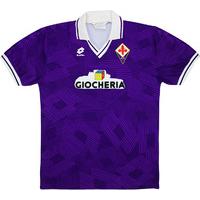 1991 92 fiorentina home shirt excellent l