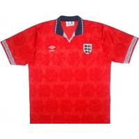 1990-93 England Away Shirt (Excellent) M