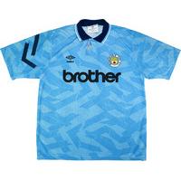 1991-93 Manchester City Home Shirt (Very Good) XL