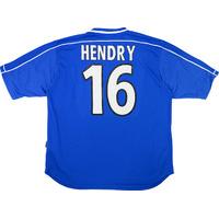 1999 00 rangers match issue champions league home shirt hendry 16