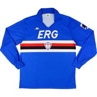 1989-90 Sampdoria Home L/S Shirt (Very Good) M