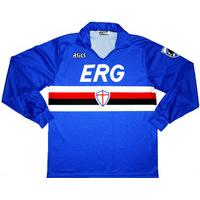 1990-92 Sampdoria Home L/S Shirt (Good) M