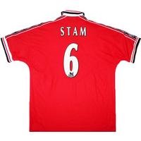 1998-00 Manchester United Home Shirt Stam #6 XXL