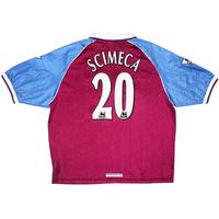 1998 99 aston villa match issue home shirt scimeca 20