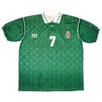 1995 Mexico Match Issue Home Shirt #7 XL