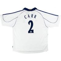 1999-01 Tottenham Home Shirt Carr #2 XL