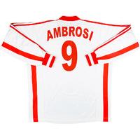 1999-00 Monza Player Issue Away L/S Shirt Ambrosi #9 L