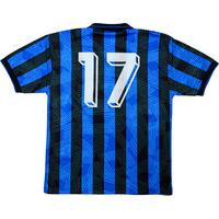 1991 93 atalanta match issue home shirt 17