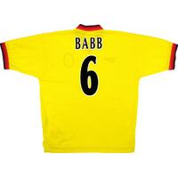 1997-99 Liverpool Away Shirt Babb #6 L