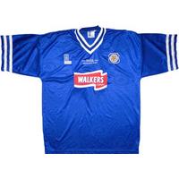 1997 leicester coca cola cup winners home shirt xl