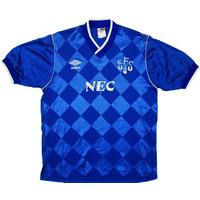 1986 89 everton home shirt mint s