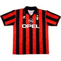 1994-95 AC Milan Match Worn Home Shirt #15 (Lorenzini) v Bayern