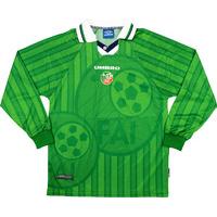 1998-00 Ireland Match Issue Home L/S Shirt #7