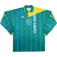 1992 Ajax Match Issue UEFA Cup Final Away L/S Shirt #9 (Pettersson)