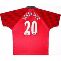 1997 98 manchester united home shirt solskjaer 20 excellent xl