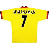 1997 99 liverpool away shirt mcmanaman 7 excellent l