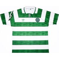 1991 92 celtic home shirt excellent xl