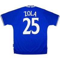 1999 01 chelsea home shirt zola 25 mint m