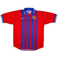 1999 01 fc basel player issue home shirt excellent l