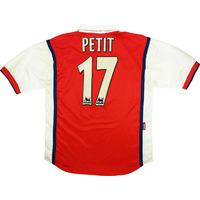 1998-99 Arsenal Home Shirt Petit #17 (Very Good) M