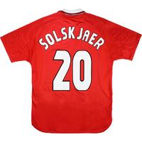 1997-00 Manchester United CL Shirt Solskjaer #20 (Very Good) XXL