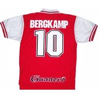 1996-98 Arsenal Home Shirt Bergkamp #10 (Very Good) M