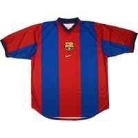 1998 00 barcelona player issue home shirt mint l