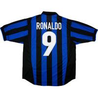 1998 99 inter milan home shirt ronaldo 9 excellent xl