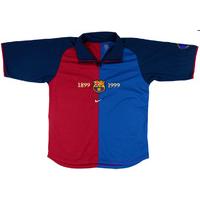 1999 00 barcelona centenary home shirt mint xl