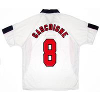 1997 98 england home shirt gascoigne 8 excellent xxl