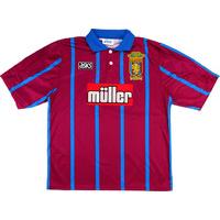 1993 95 aston villa coca cola cup final winners home shirt excellent l