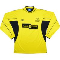 1999 00 everton gk shirt very good xl