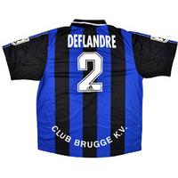 1998-99 Club Brugge Match Issue Home Shirt Deflandre #2