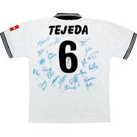 1995-96 Lugano Match Issue Away Signed Shirt Tejeda #6