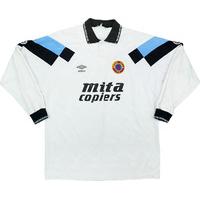 1990-93 Aston Villa Player Issue Away L/S Shirt (Very Good) L