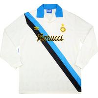 1993-94 Inter Milan Match Worn Away L/S Shirt #4 (Shalimov) v Genoa