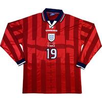 1997 99 england u 18 match issue away ls shirt 19