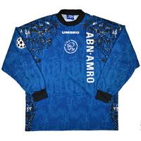 1996 97 ajax match issue champions league gk blue shirt grim 12