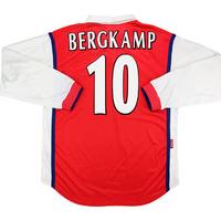 1998-99 Arsenal Champions League Home L/S Shirt Bergkamp #10 (Very Good) L