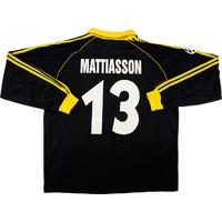 1999-00 AIK Stockholm Match Worn Champions League Home L/S Shirt Mattiason #13