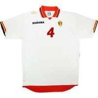 1997 belgium u 21 match worn away shirt 4 v holland