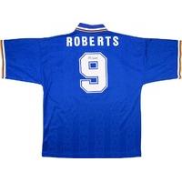 1994-96 Leicester Home Shirt Roberts #9 (Very Good) L